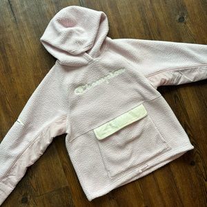 Champion Pink Sherpa Pullover Hoodie
